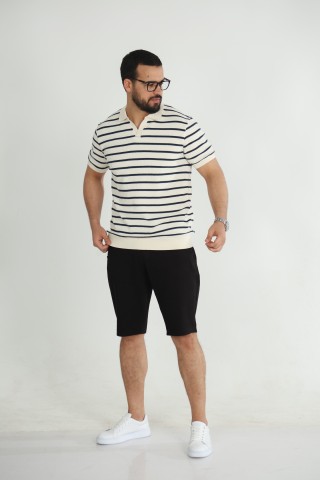 T-shirt Old Money Jacquard Homme – Élégance Intemporelle