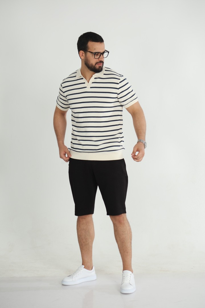 T-shirt Old Money Jacquard Homme – Élégance Intemporelle