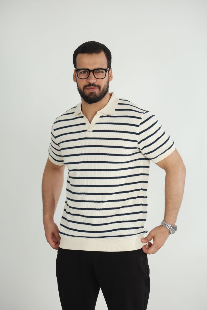 T-shirt Old Money Jacquard Homme – Élégance Intemporelle