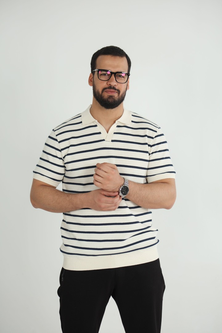 T-shirt Old Money Jacquard Homme – Élégance Intemporelle