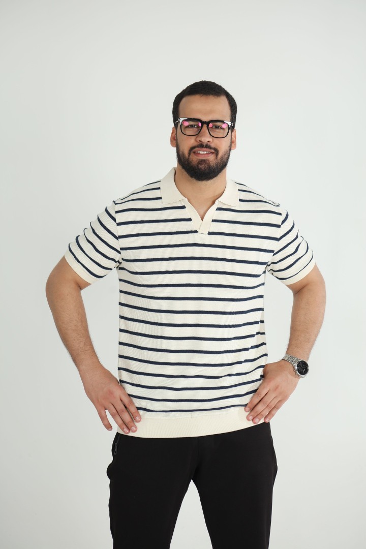 T-shirt Old Money Jacquard Homme – Élégance Intemporelle