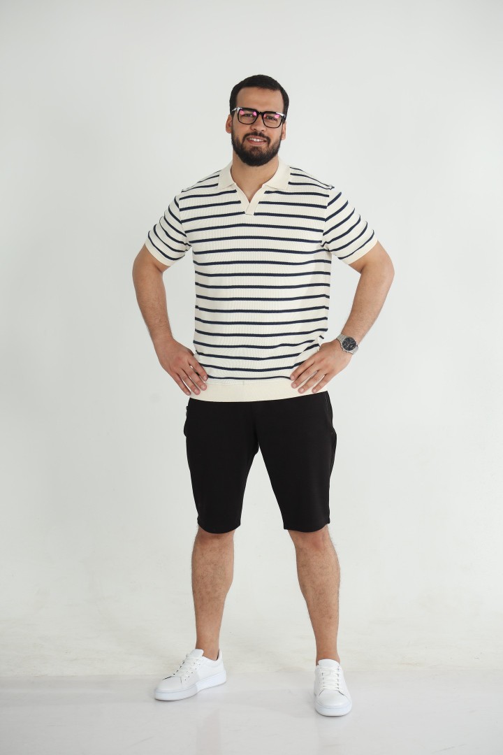 T-shirt Old Money Jacquard Homme – Élégance Intemporelle