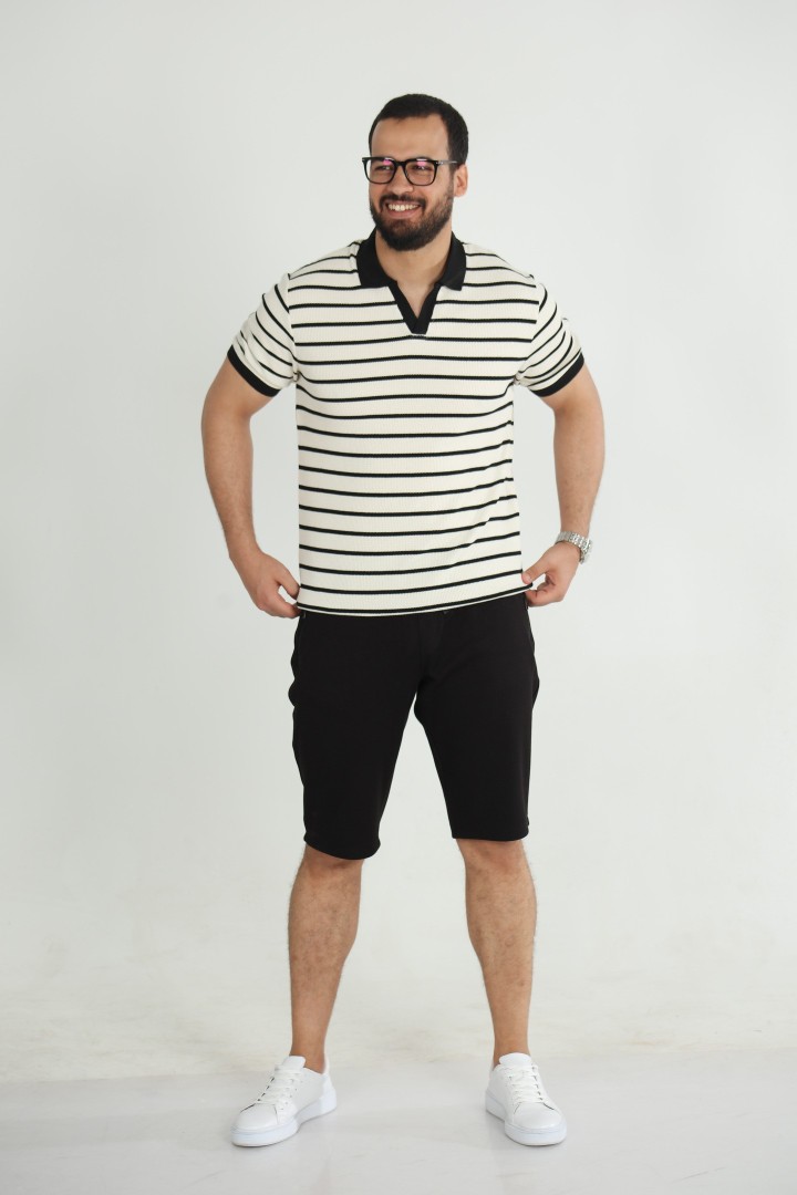 T-shirt Old Money Jacquard Homme – Élégance Intemporelle