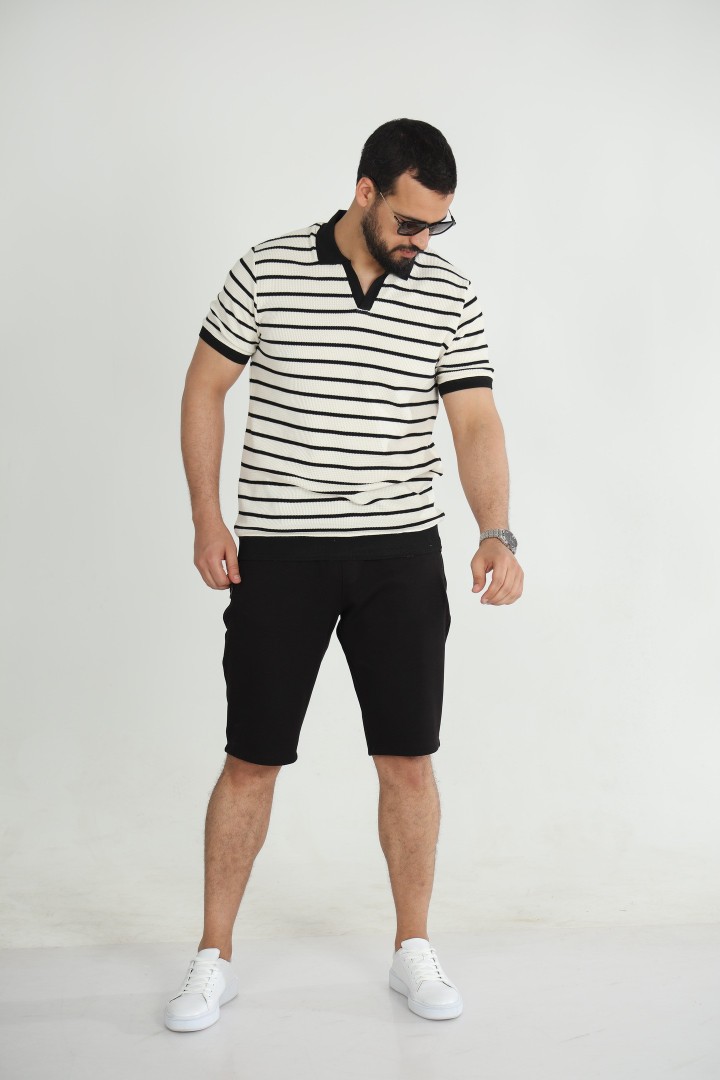 T-shirt Old Money Jacquard Homme – Élégance Intemporelle