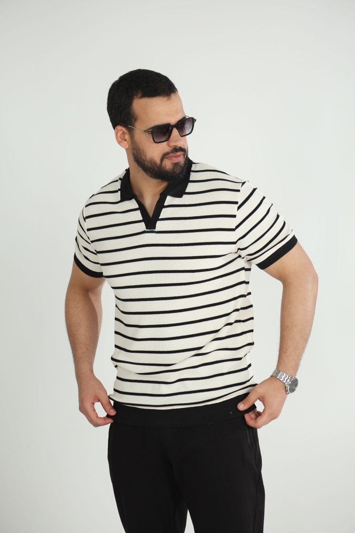 T-shirt Old Money Jacquard Homme – Élégance Intemporelle