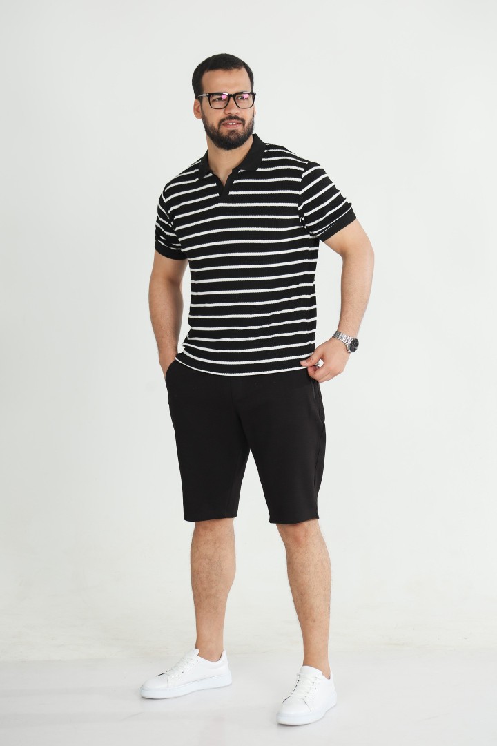 T-shirt Old Money Jacquard Homme – Élégance Intemporelle