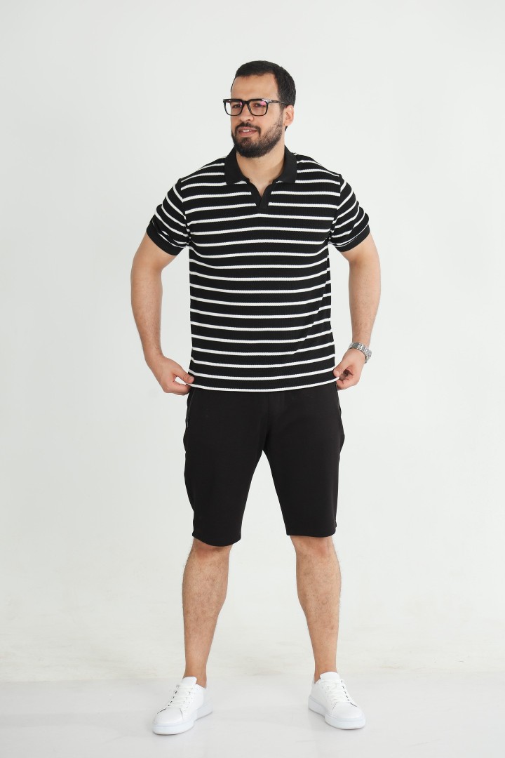 T-shirt Old Money Jacquard Homme – Élégance Intemporelle