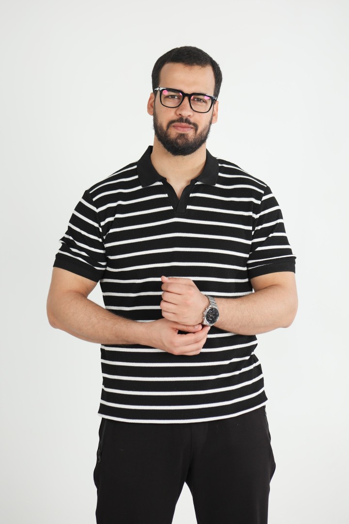 T-shirt Old Money Jacquard Homme – Élégance Intemporelle