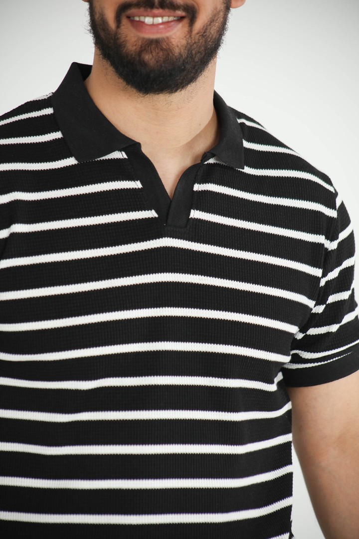 T-shirt Old Money Jacquard Homme – Élégance Intemporelle