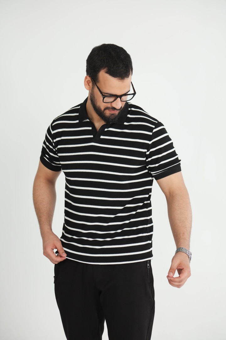 T-shirt Old Money Jacquard Homme – Élégance Intemporelle