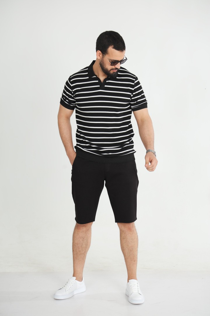 T-shirt Old Money Jacquard Homme – Élégance Intemporelle