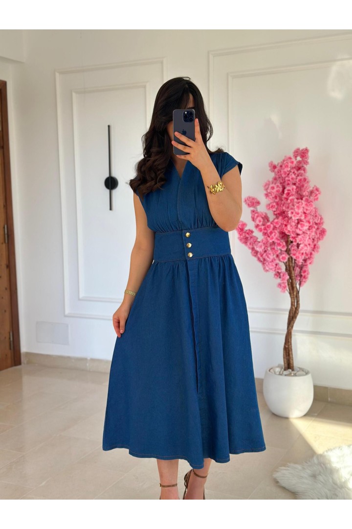 Robe Midi en Jean Léger Lavé 💙