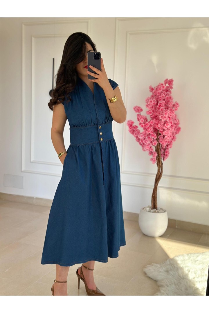 Robe Midi en Jean Léger Lavé 💙