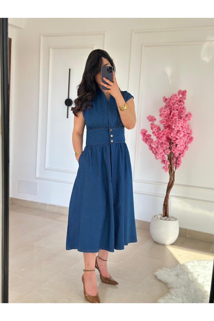Robe Midi en Jean Léger Lavé 💙