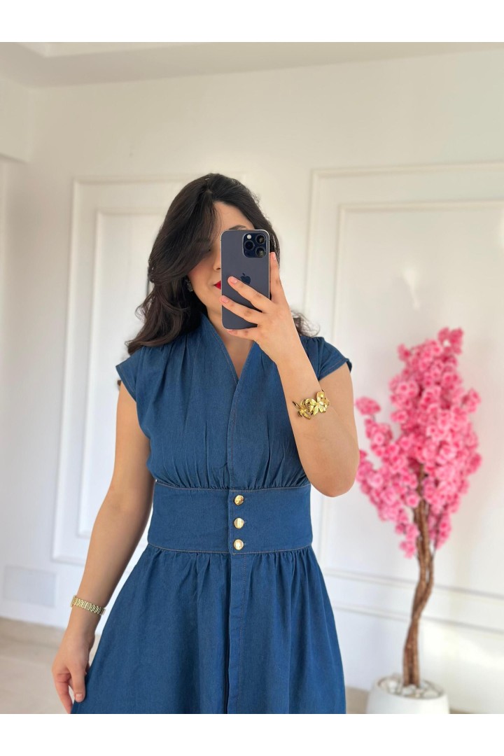 Robe Midi en Jean Léger Lavé 💙