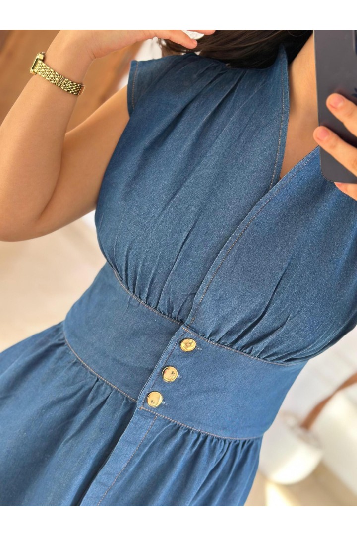 Robe Midi en Jean Léger Lavé 💙