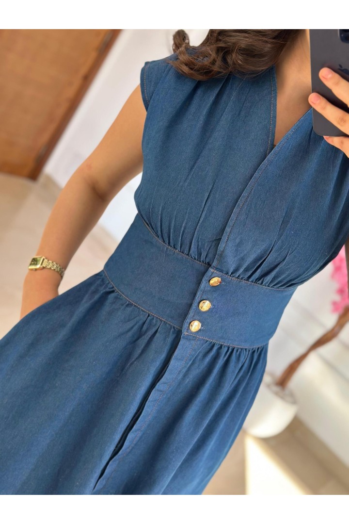 Robe Midi en Jean Léger Lavé 💙