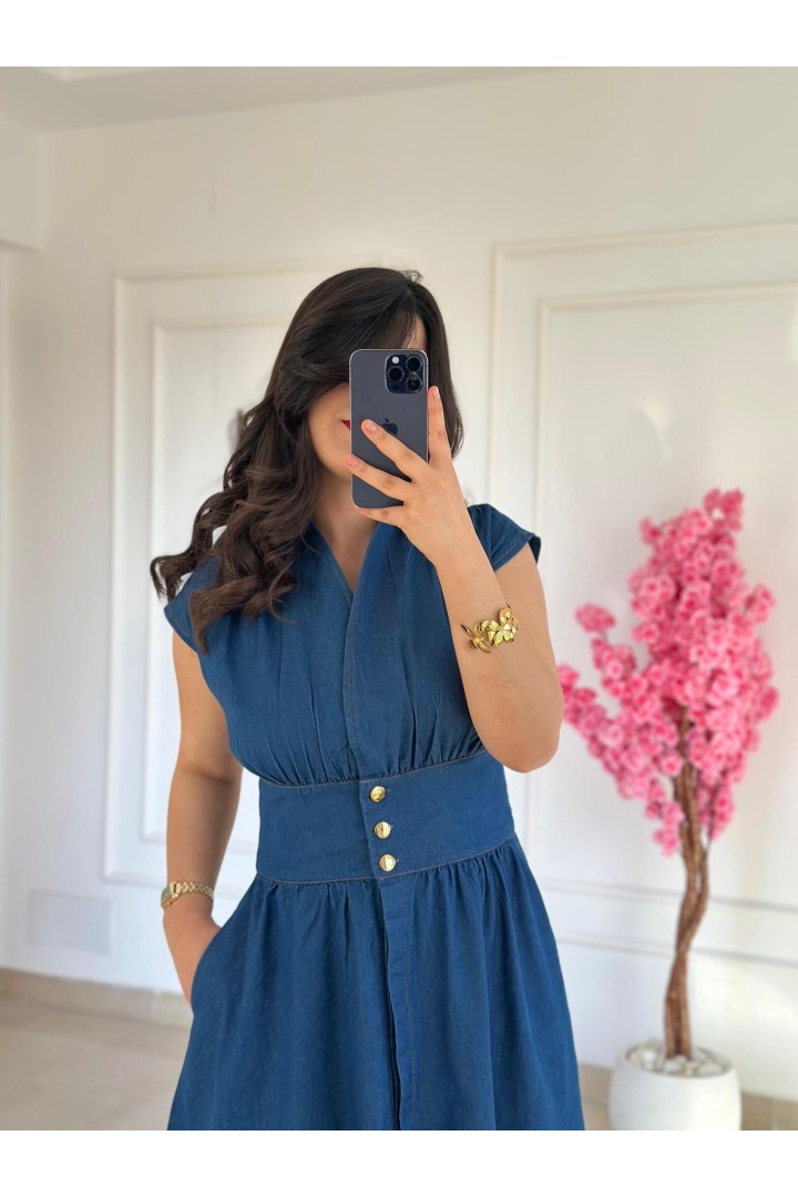 Robe Midi en Jean Léger Lavé 💙