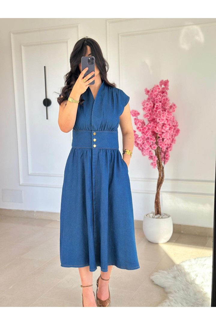 Robe Midi en Jean Léger Lavé 💙