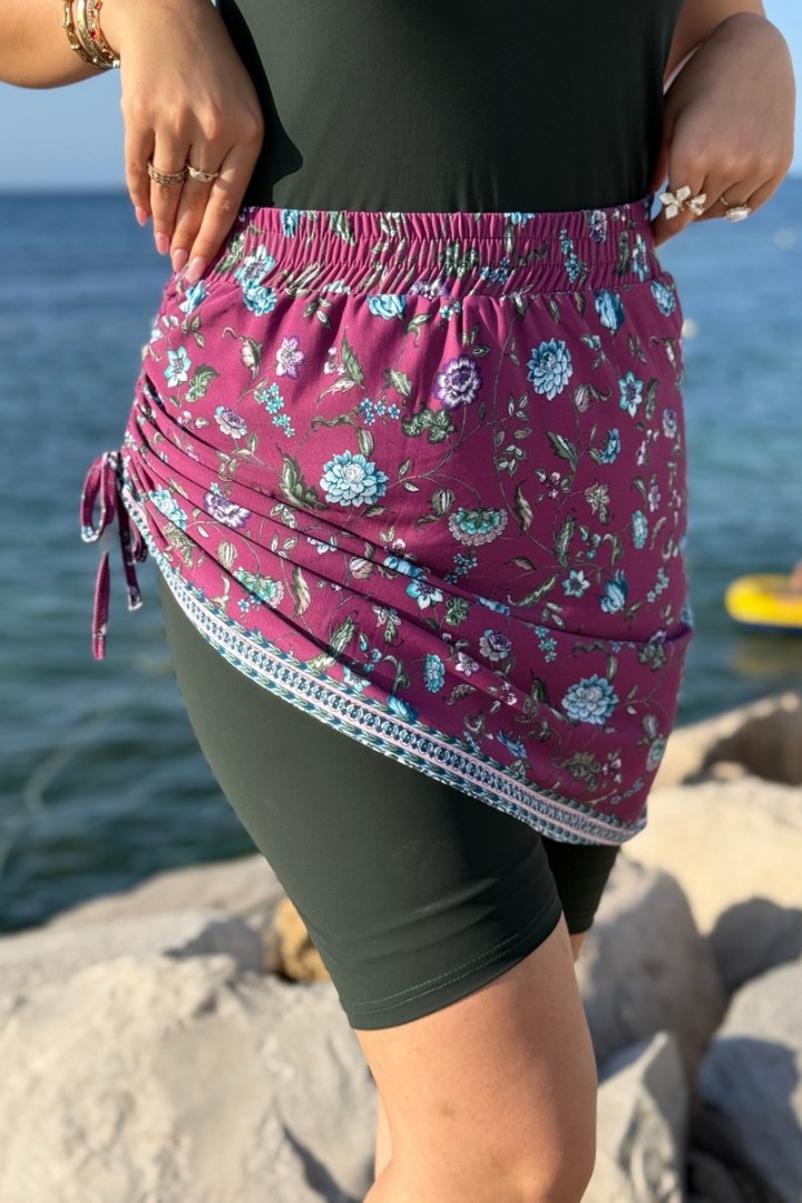 Maillot de bain 2 pièces – Combinaison short & cache-jupe