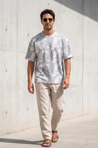 T-shirt Homme Oversize Marbré Premium