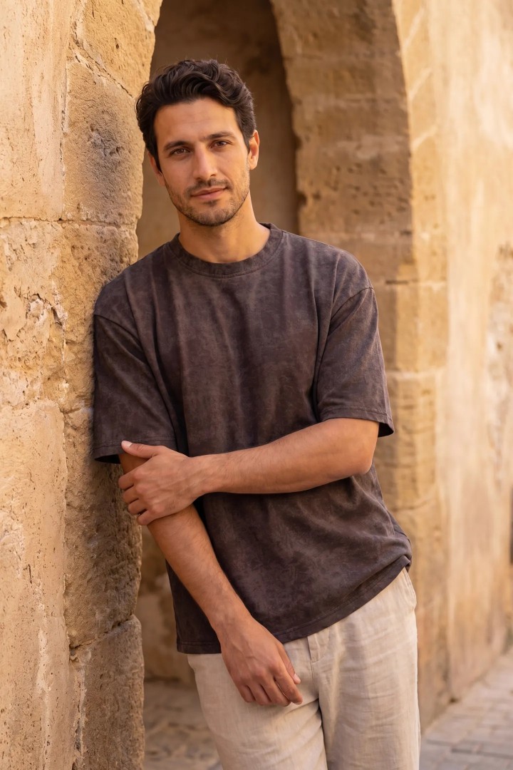 T-shirt Homme Oversize Marbré Premium