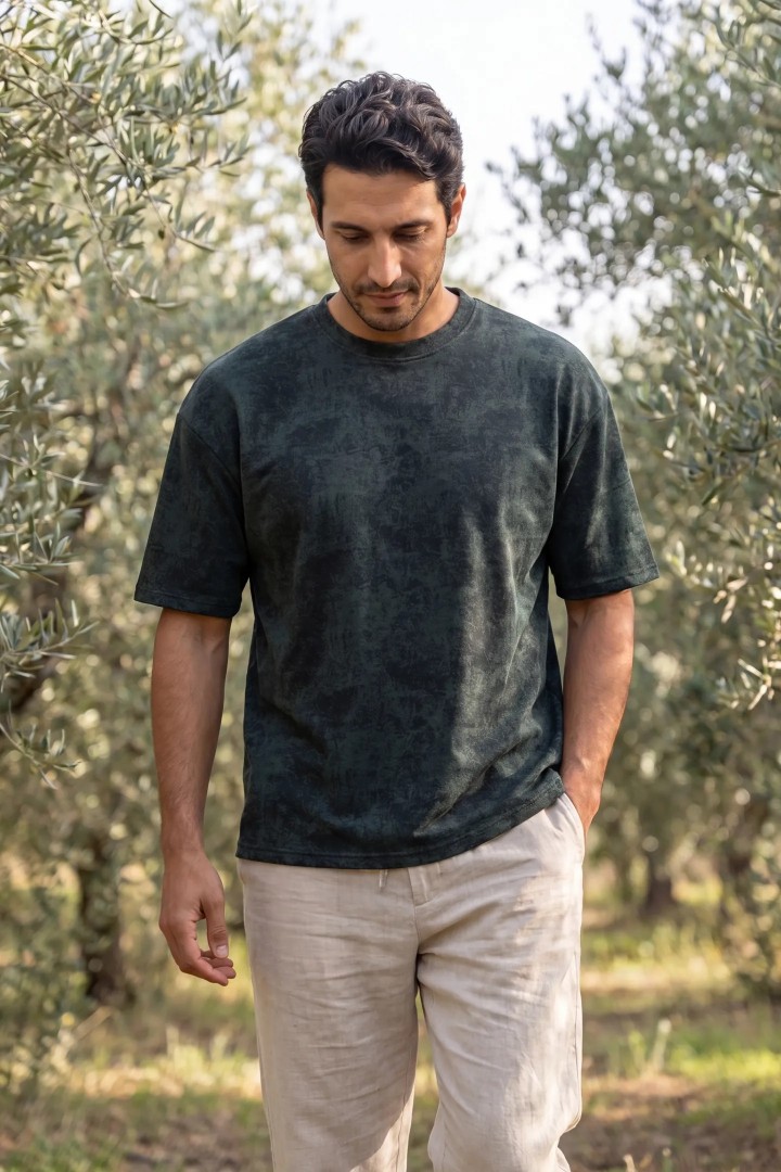T-shirt Homme Oversize Marbré Premium