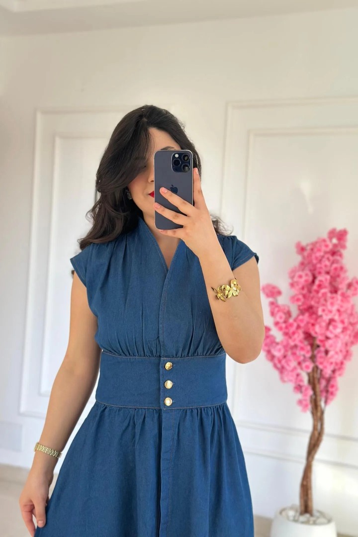Robe Midi en Jean Léger Lavé 💙