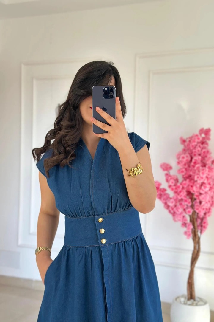 Robe Midi en Jean Léger Lavé 💙