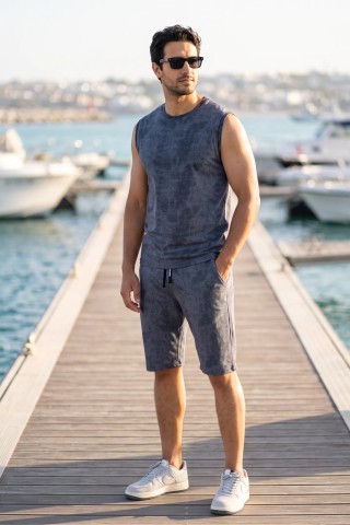 Ensemble Homme Marbré Premium (Débardeur & Short)
