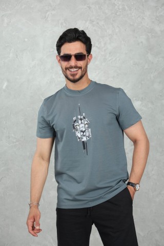 T-shirt Homme Imprimé( Lion ) – Style Casual Moderne