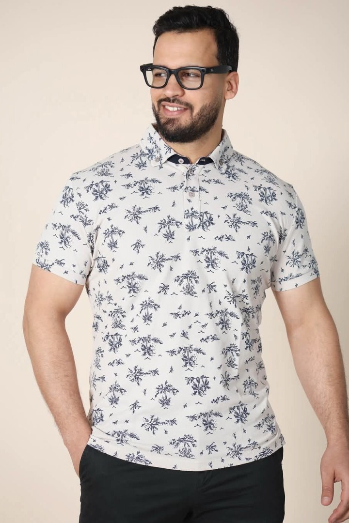 Polo Homme Imprimé – Élégance Décontractée