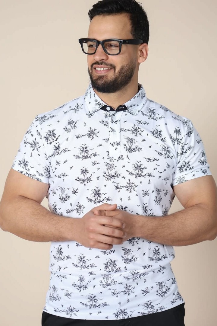 Polo Homme Imprimé – Élégance Décontractée
