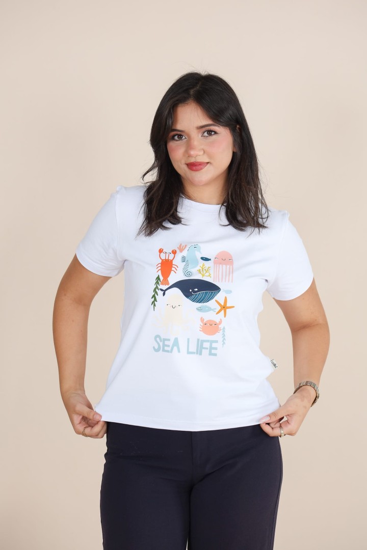 Tee-shirt en coton imprimé – Style décontracté & confort au quotidien