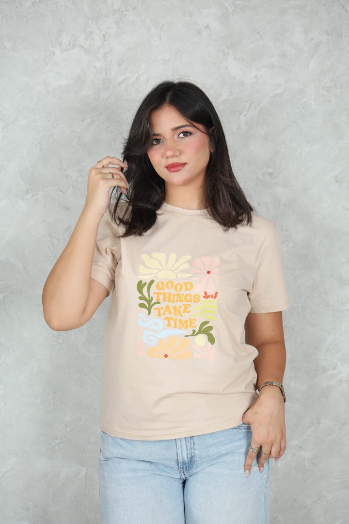 Tee-shirt en coton imprimé – Style décontracté & confort au quotidien