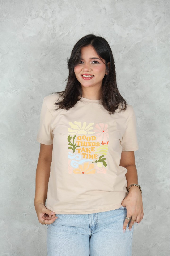 Tee-shirt en coton imprimé – Style décontracté & confort au quotidien