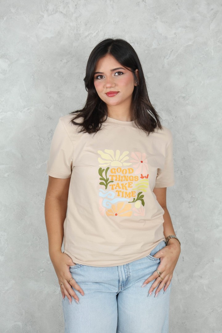 Tee-shirt en coton imprimé – Style décontracté & confort au quotidien