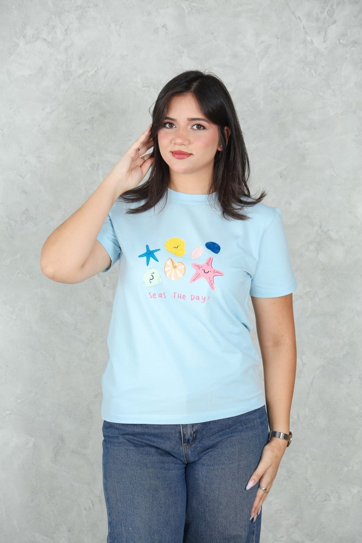 Tee-shirt en coton imprimé – Style décontracté & confort au quotidien