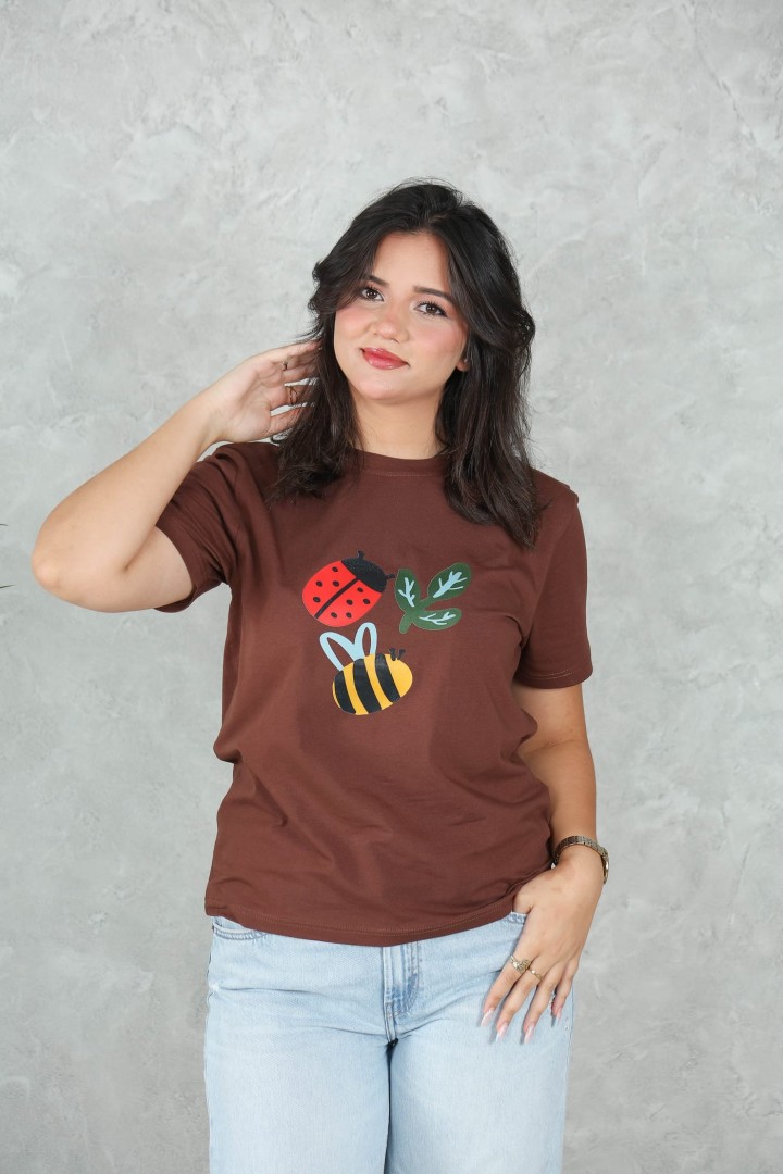 Tee-shirt en coton imprimé – Style décontracté & confort au quotidien