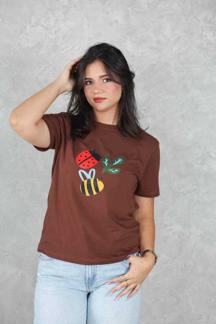 Tee-shirt en coton imprimé – Style décontracté & confort au quotidien