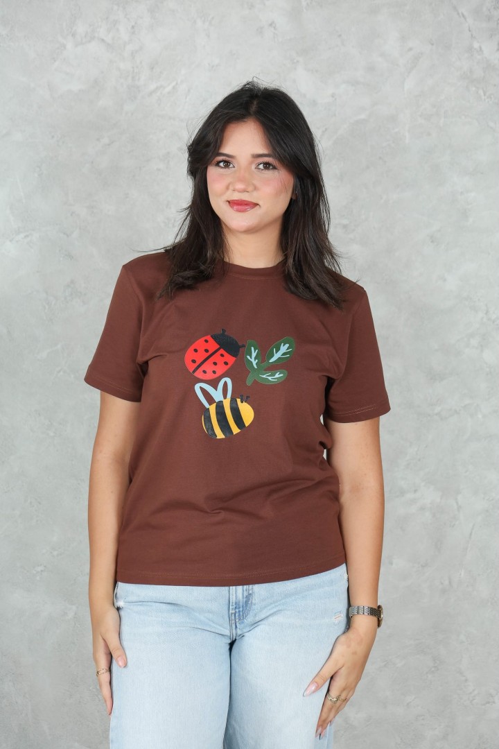 Tee-shirt en coton imprimé – Style décontracté & confort au quotidien