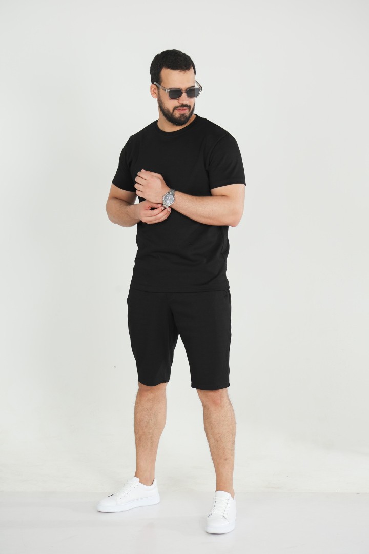 Ensemble Homme T-shirt & Short Jersey Lourd   – Confort Premium