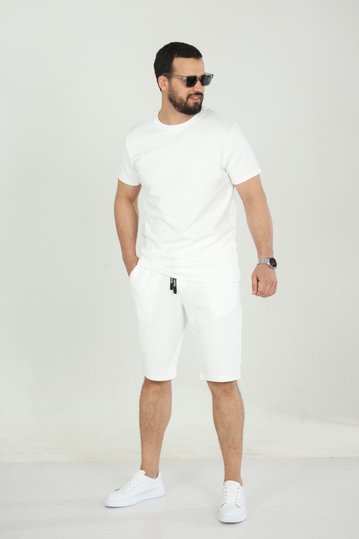 Ensemble Homme T-shirt & Short Jersey Lourd   – Confort Premium