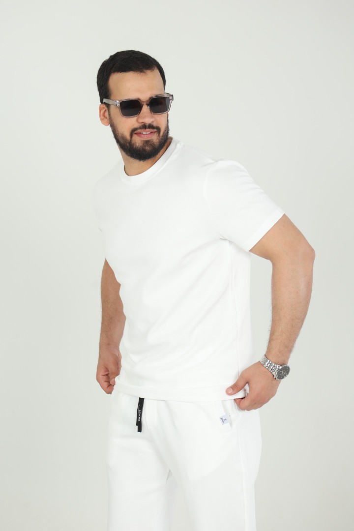 Ensemble Homme T-shirt & Short Jersey Lourd   – Confort Premium