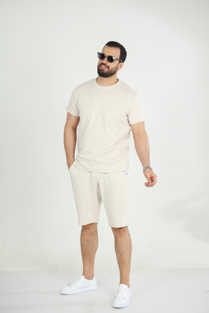 Ensemble Homme T-shirt & Short Jersey Lourd   – Confort Premium
