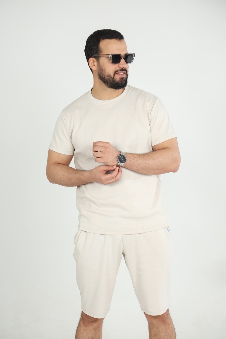Ensemble Homme T-shirt & Short Jersey Lourd   – Confort Premium