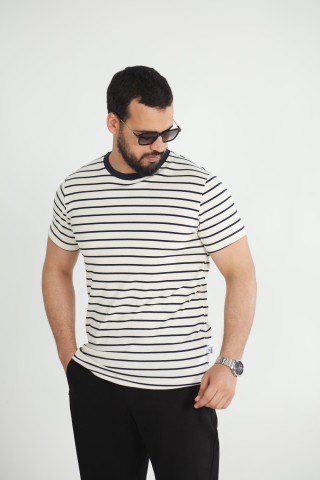 T-shirt Rayé Homme – Interlock Coton