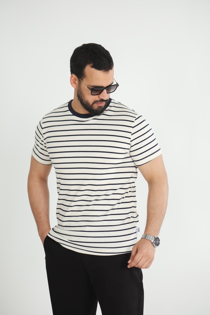 T-shirt Rayé Homme – Interlock Coton