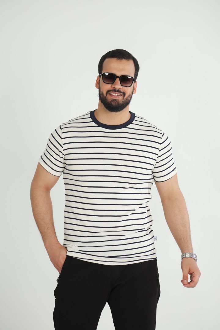 T-shirt Rayé Homme – Interlock Coton
